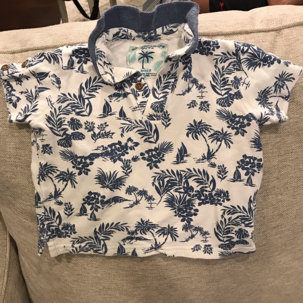 Ginger snaps tropical print toddler polo shirt - 2